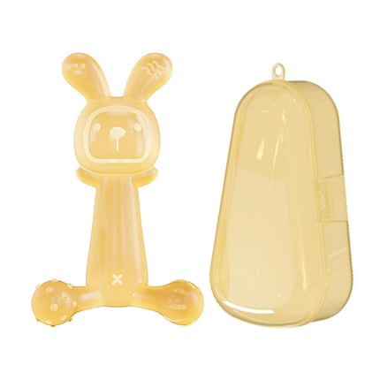 Bunny Baby Teether BPA Free Food-Grade Silicone Teether Infant Teething Stick Anti-Eating Hand