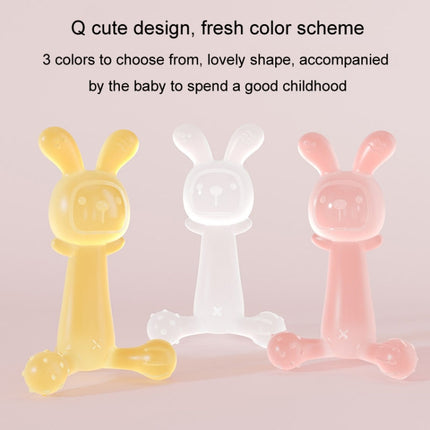 Bunny Baby Teether BPA Free Food-Grade Silicone Teether Infant Teething Stick Anti-Eating Hand