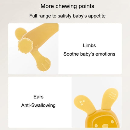 Bunny Baby Teether BPA Free Food-Grade Silicone Teether Infant Teething Stick Anti-Eating Hand