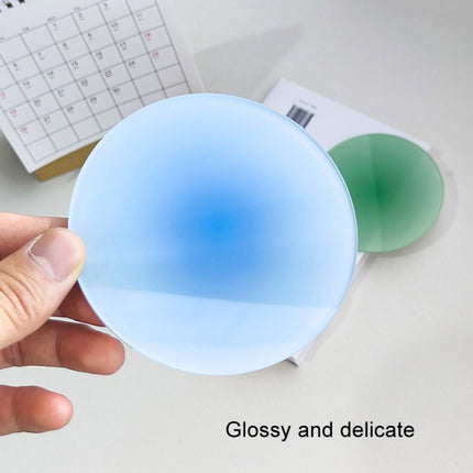 9.5cm Colorful Gradient Acrylic Coaster Thickened Heat Resistant Translucent Sunset Cup Pad - DealBuddy