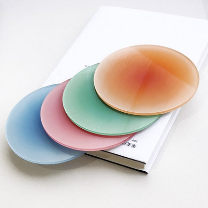 9.5cm Colorful Gradient Acrylic Coaster Thickened Heat Resistant Translucent Sunset Cup Pad - DealBuddy