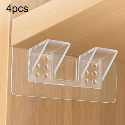 4pcs Partition Bracket No Punch Right Angle Laminate Shelf Wardrobe Partition Board Fixing Holder