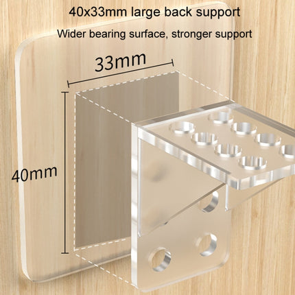 4pcs Partition Bracket No Punch Right Angle Laminate Shelf Wardrobe Partition Board Fixing Holder