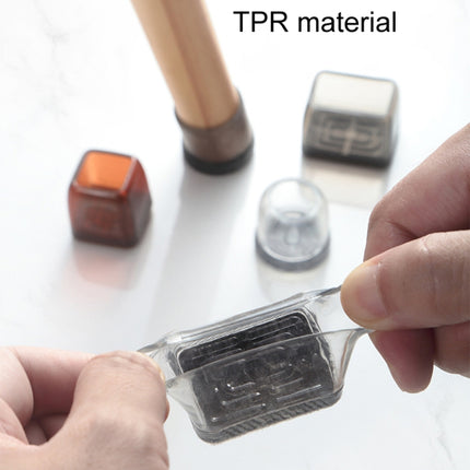 4pcs / Set Thickened Wear-Resistant Table And Chair Leg Covers Household Quiet Non-Slip Stool Foot Protector