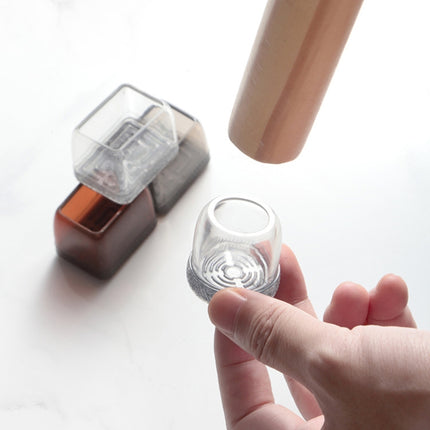 4pcs / Set Thickened Wear-Resistant Table And Chair Leg Covers Household Quiet Non-Slip Stool Foot Protector