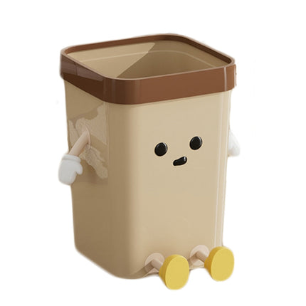 Cute Square Trash Can Household Living Room Bathroom Garbage Bin