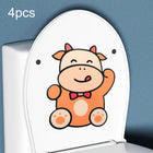 4pcs Bathroom Toilet Deodorant Stickers Felt Cute Cartoon Aromatherapy Decorative Wall Stickers, 22x18cm - DealBuddy