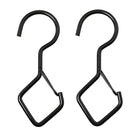 2pcs Household S Hooks For Hanging Metal Windproof Hooks With Safety Buckle