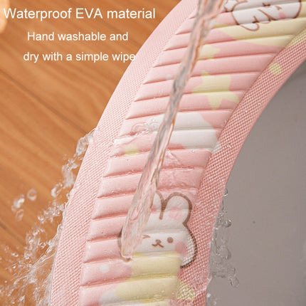 EVA Adhesive Toilet Pad Four Seasons Universal Cartoon Cute Waterproof Toilet Sticker, Gray Sunflower, Pink Moon Rabbit - DealBuddy