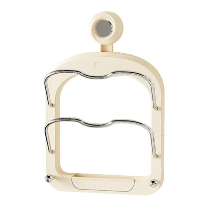 Wall Mount Pot Lids Holder No Punching Suction Cup Double Layer Storage Rack