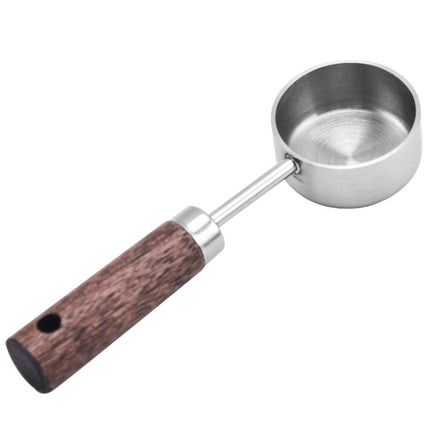 15ml Wooden Handle Stainless Steel Measuring Spoon Coffee Powder Milk Powder Spoon, Silver, Gold - DealBuddy