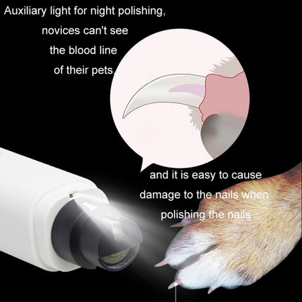 Pet Fully Automatic Nail Grinder With LED Light - DealBuddy