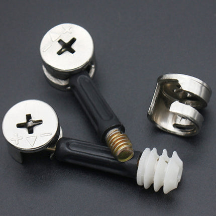 3 In 1 Screw Connector Furniture Link Fixer Closet Eccentric Wheel Nut Connection Fastener