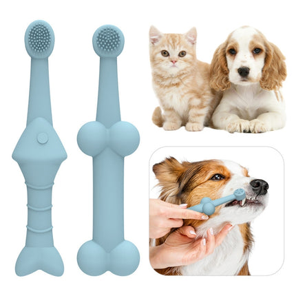 2pcs / Set Cats And Dogs Silicone Toothbrush Pet Oral Cleaning Care Tool - DealBuddy