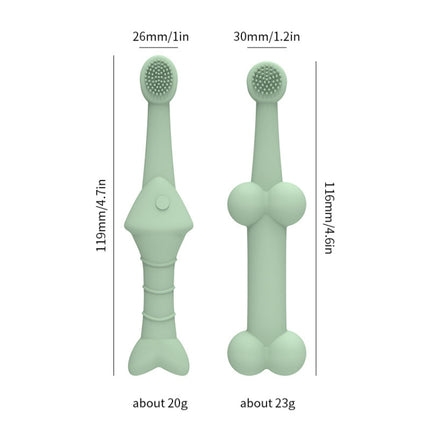 2pcs / Set Cats And Dogs Silicone Toothbrush Pet Oral Cleaning Care Tool - DealBuddy