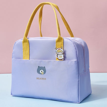 Thickened Portable Thermal Lunch Bag Waterproof Large Capacity Bento Bag With Badge - DealBuddy