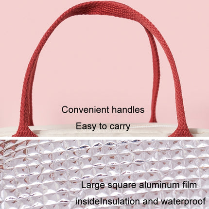 Thickened Portable Thermal Lunch Bag Waterproof Large Capacity Bento Bag With Badge - DealBuddy