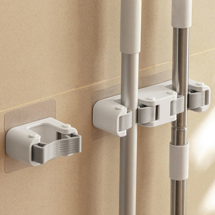 Bathroom No-Punch Mop Hook Household Broom Wall Mounted Fixing Clip