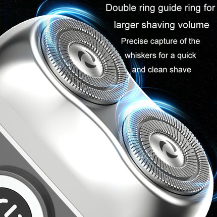 Double Ring Magnetic Electric Shaver Travel Portable Rechargeable Full Body Washable Men Razor - DealBuddy