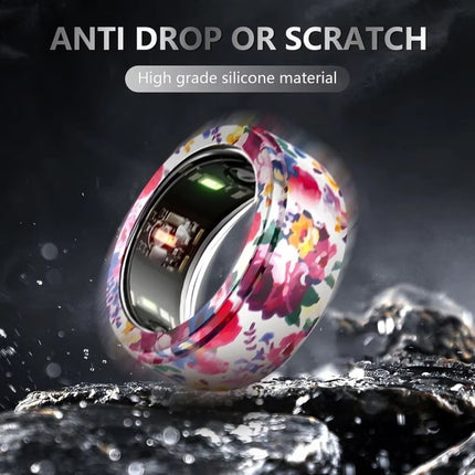 For Samsung Galaxy Ring / Oura Ring Silicone Elastic Printing Cover Scratch Resistant Case, S, M - DealBuddy