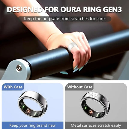 For Samsung Galaxy Ring / Oura Ring Silicone Solid Color Cover Scratch Resistant Case, S - DealBuddy