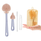 Silicone Portable Baby Bottle Brush Set Travel Cleaning Brush