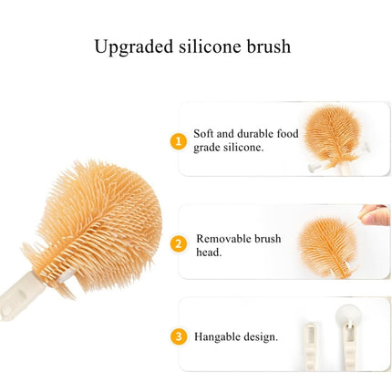 Silicone Portable Baby Bottle Brush Set Travel Cleaning Brush