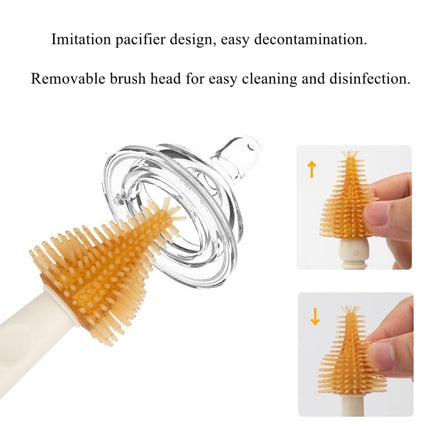 Silicone Portable Baby Bottle Brush Set Travel Cleaning Brush