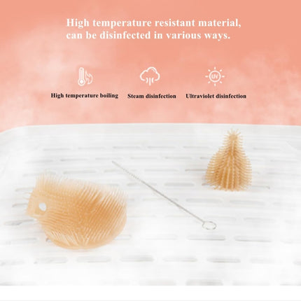 Silicone Portable Baby Bottle Brush Set Travel Cleaning Brush