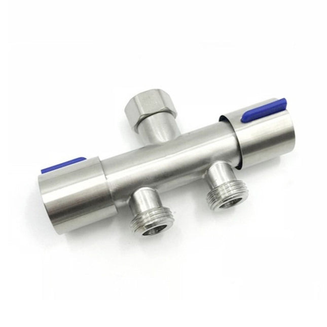 Washing Machine Faucet Splitter 1 Input 2 Output Dual Outlet Adapter 304 Stainless Steel Faucet, Blue Wheel, Plum Wheel - DealBuddy