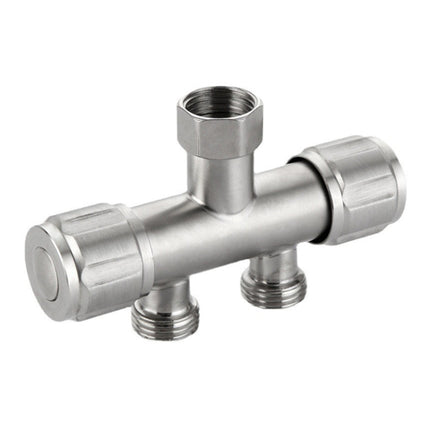 Washing Machine Faucet Splitter 1 Input 2 Output Dual Outlet Adapter 304 Stainless Steel Faucet