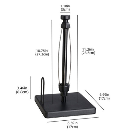 Household Stainless Steel Vertical Paper Towel Holder With Damping Dining Table Kitchen No Punch Paper Roll Holder, Square Black, Round Black, Round Silver - DealBuddy