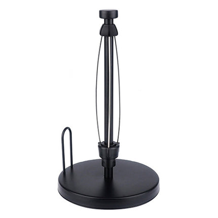Household Stainless Steel Vertical Paper Towel Holder With Damping Dining Table Kitchen No Punch Paper Roll Holder, Square Black, Round Black, Round Silver - DealBuddy
