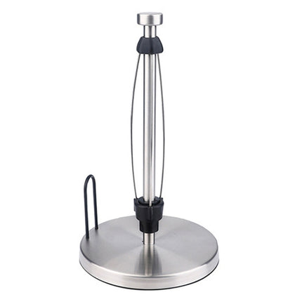 Household Stainless Steel Vertical Paper Towel Holder With Damping Dining Table Kitchen No Punch Paper Roll Holder, Square Black, Round Black, Round Silver - DealBuddy