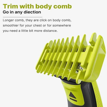 For Philips OneBlade QP2520 QP2530 QP2630 Electric Trimmer Shaver, Partial Comb, Body Comb, 14-length  Guide Comb, 4 In 1 - DealBuddy