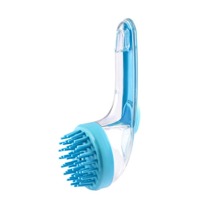Long Handle Pet Bathing Brush Silicone Dogs Cats Cleaning Massage Brush Grooming Comb, Fine Teeth Yellow, Fine Teeth Blue, Fine Teeth Green, Coarse Teeth Yellow, Coarse Teeth Blue, Coarse Teeth Green - DealBuddy