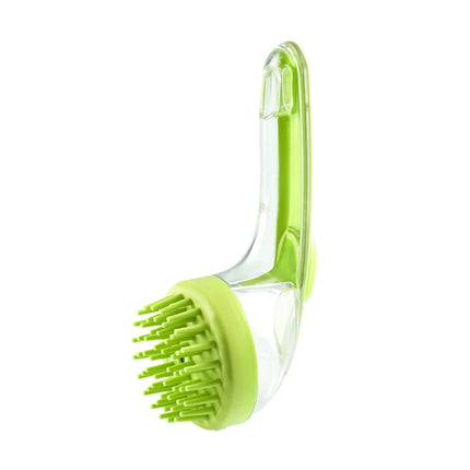 Long Handle Pet Bathing Brush Silicone Dogs Cats Cleaning Massage Brush Grooming Comb, Fine Teeth Yellow, Fine Teeth Blue, Fine Teeth Green, Coarse Teeth Yellow, Coarse Teeth Blue, Coarse Teeth Green - DealBuddy