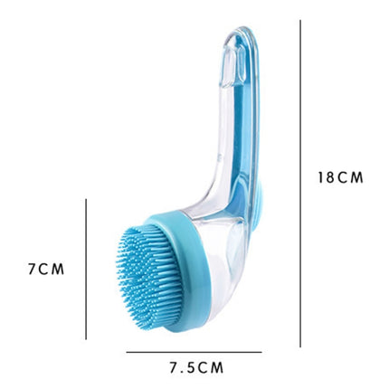 Long Handle Pet Bathing Brush Silicone Dogs Cats Cleaning Massage Brush Grooming Comb, Fine Teeth Yellow, Fine Teeth Blue, Fine Teeth Green, Coarse Teeth Yellow, Coarse Teeth Blue, Coarse Teeth Green - DealBuddy