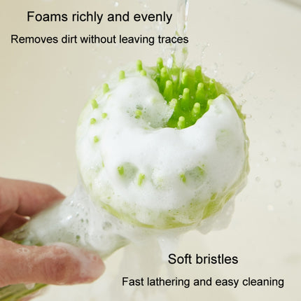 Long Handle Pet Bathing Brush Silicone Dogs Cats Cleaning Massage Brush Grooming Comb, Fine Teeth Yellow, Fine Teeth Blue, Fine Teeth Green, Coarse Teeth Yellow, Coarse Teeth Blue, Coarse Teeth Green - DealBuddy