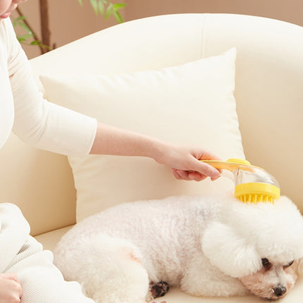 Long Handle Pet Bathing Brush Silicone Dogs Cats Cleaning Massage Brush Grooming Comb, Fine Teeth Yellow, Fine Teeth Blue, Fine Teeth Green, Coarse Teeth Yellow, Coarse Teeth Blue, Coarse Teeth Green - DealBuddy