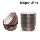 100pcs /Box Baking Utensils Cake Paper Cups Muffins Paper Cupcake Wrappers Oil-proof Chocolate Cake Tray - DealBuddy