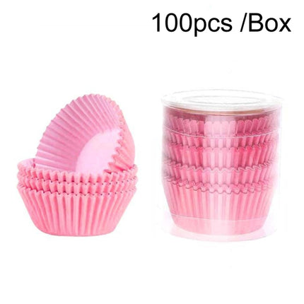 100pcs /Box Baking Utensils Cake Paper Cups Muffins Paper Cupcake Wrappers Oil-proof Chocolate Cake Tray - DealBuddy
