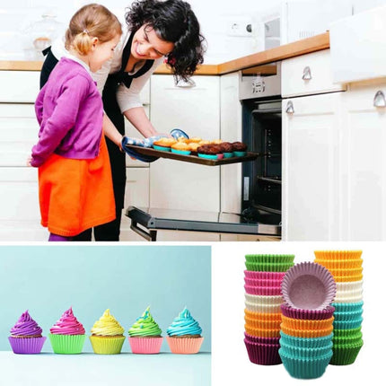 100pcs /Box Baking Utensils Cake Paper Cups Muffins Paper Cupcake Wrappers Oil-proof Chocolate Cake Tray - DealBuddy
