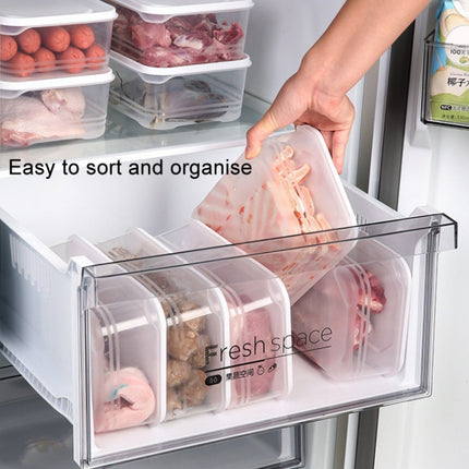 Refrigerator Storage Box Large Capacity Transparent Fresh Food Organiser