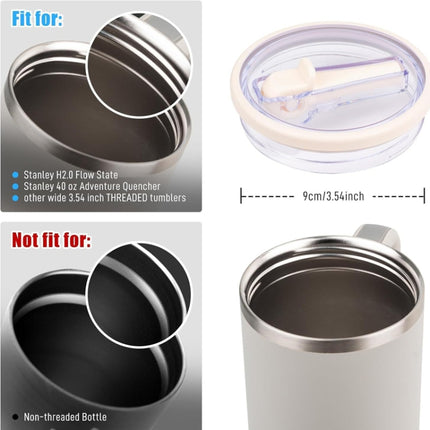 For Stanley 40oz Adventure Quencher Transparent Straw Lid Replacement Parts, Rose Red, 4pcs /Set White - DealBuddy