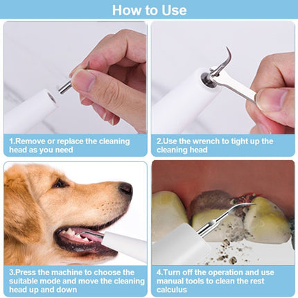 Pet Ultrasonic Teeth Cleaner Dog Electric Teeth Cleaning Tool Home Dentistry Tartar Remover - DealBuddy