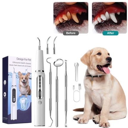 Pet Ultrasonic Teeth Cleaner Dog Electric Teeth Cleaning Tool Home Dentistry Tartar Remover - DealBuddy