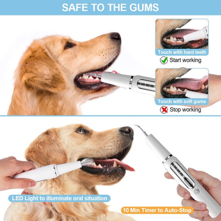 Pet Ultrasonic Teeth Cleaner Dog Electric Teeth Cleaning Tool Home Dentistry Tartar Remover - DealBuddy