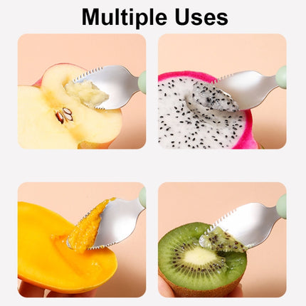 Multi-function Double-head Baby Food Spoon Baby Tableware Fruit Scraper Spoon - DealBuddy