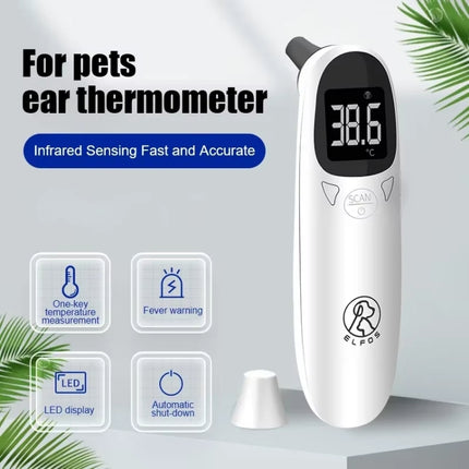 ELOFS EF-07 Pet Dog Cat Ear Digital Thermometer Accurate Infrared Measuring Animal Thermometer - DealBuddy